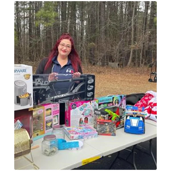 Table full of toys for kids