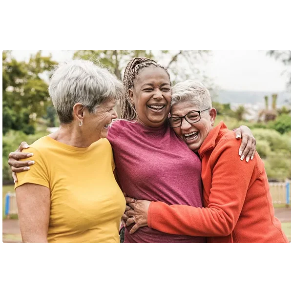 Ladies hugging